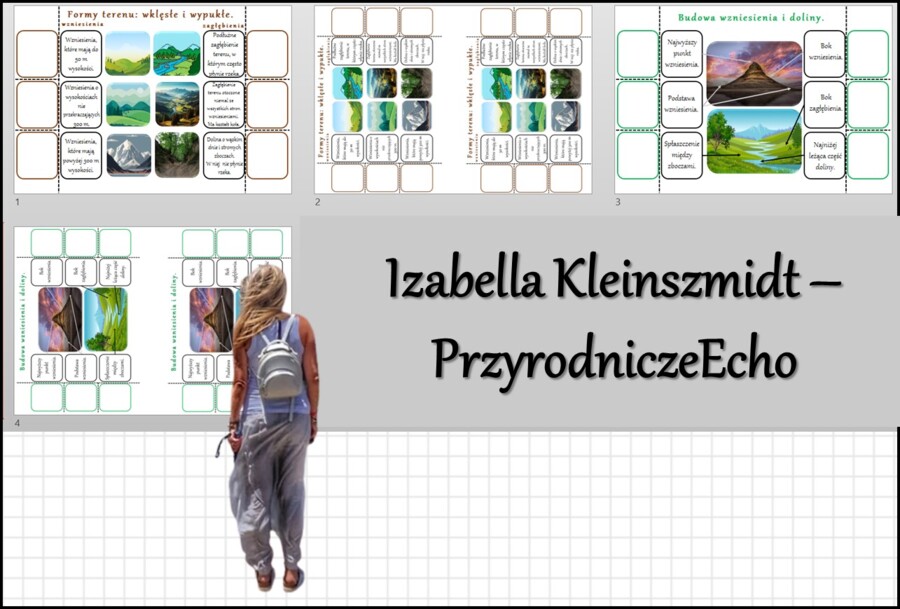 Notatki okienkowe „Formy terenu”, „Budowa wzniesienia i doliny” w pdf. - Przyroda 4 „Ukształtowanie terenu”, dział „Poznajemy krajobraz najbliższej okolicy”.