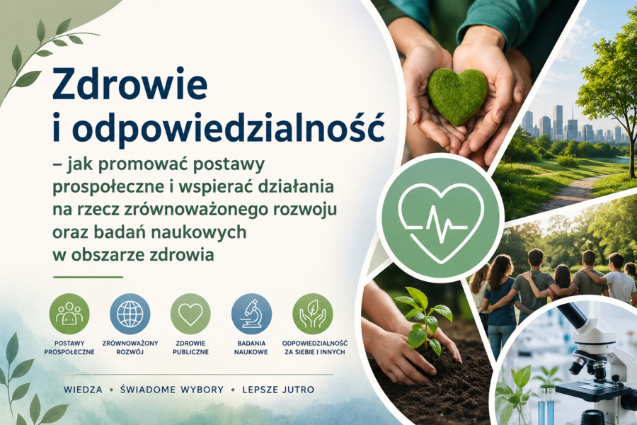 Zdrowie i odpowiedzialność – jak promować postawy prospołeczne i wspierać działania na rzecz zrównoważonego rozwoju oraz badań naukowych w obszarze zdrowia