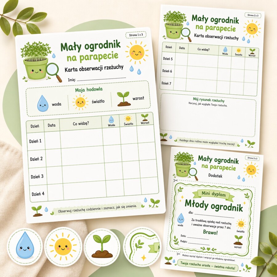 Mały ogrodnik - obserwacja rzeżuchy