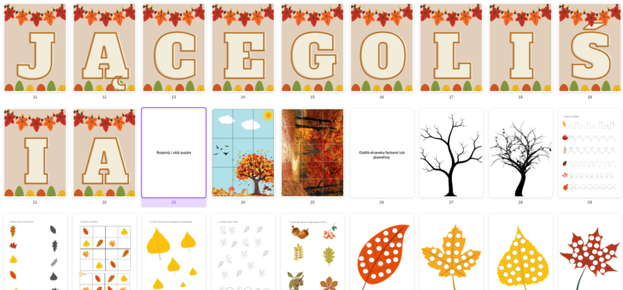 Dzień spadającego liścia - zadania + girlanda -49 stron
