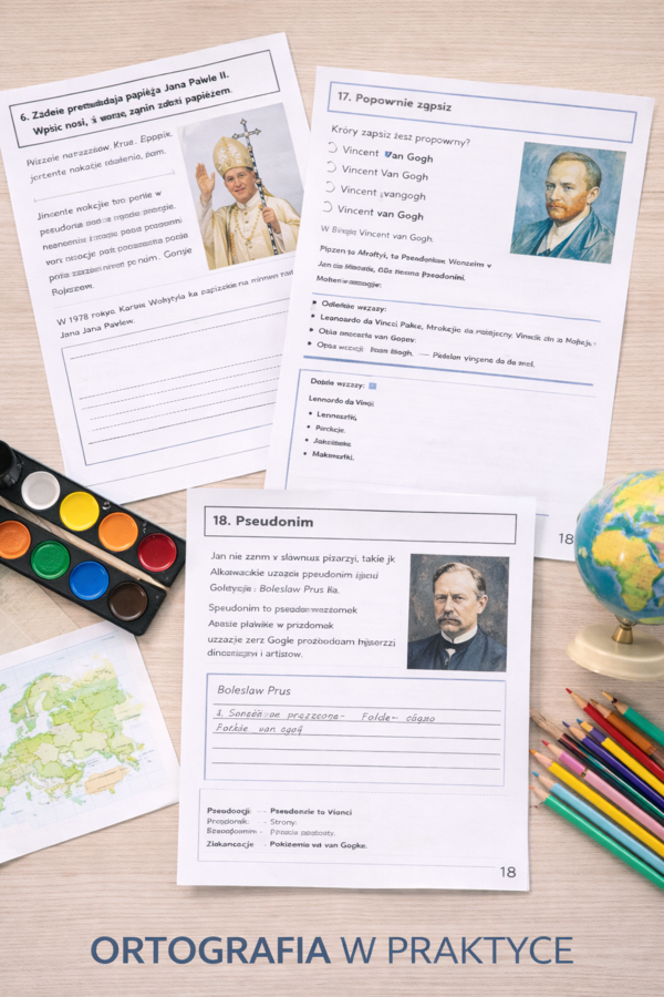 WIELKA I MAŁA LITERA. Zestaw zadań + Komentarz i odpowiedzi