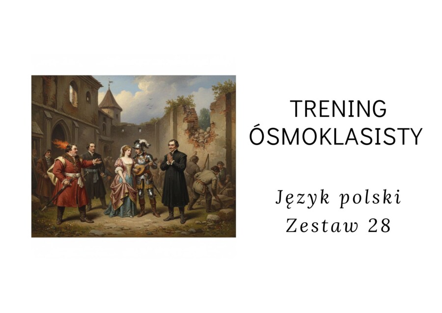 Trening ósmoklasisty -język polski. Zestaw 28
