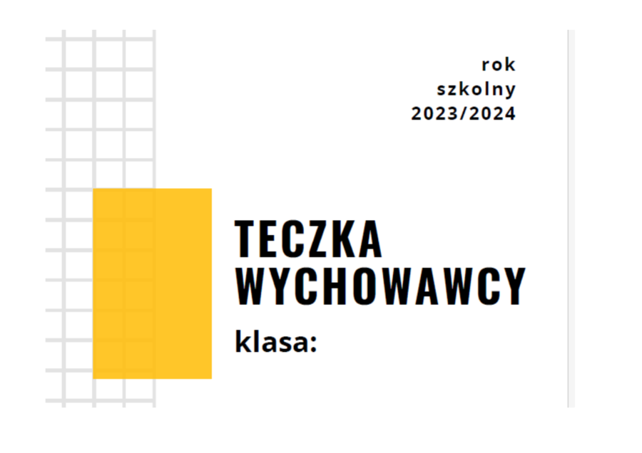 Teczka wychowawcy - przegródki, aby o niczym nie zapomnieć