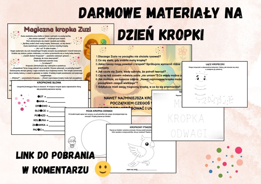 📚✨ Darmowy materiał na Dzień Kropki! ✨📚