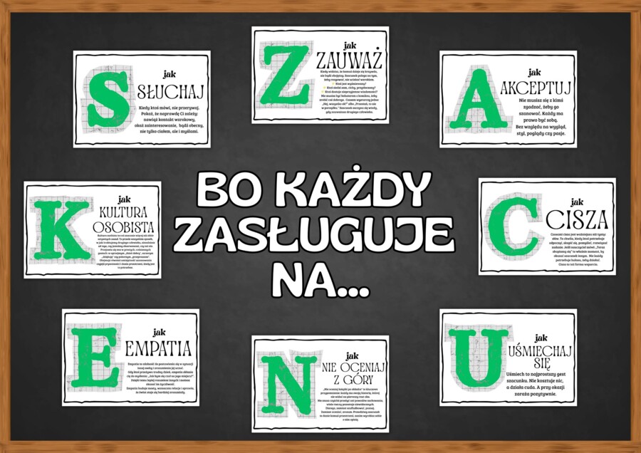 SZACUNEK - zestaw materiałów edukacyjnych (gazetka + scenariusz)