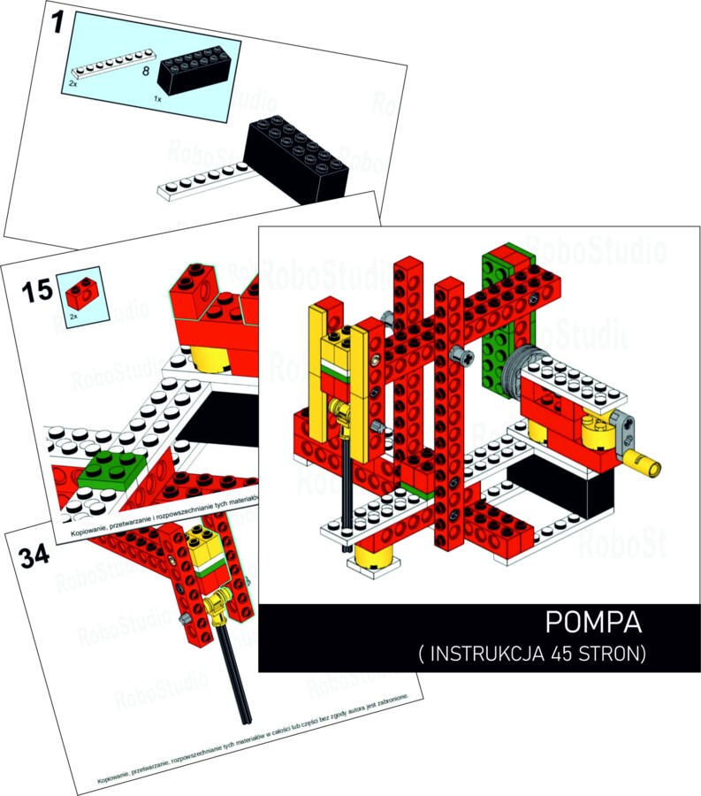 Instrukcja na zajęcia z robotyki: POMPA- LEGO ® Education simple machines set (nr 9689)