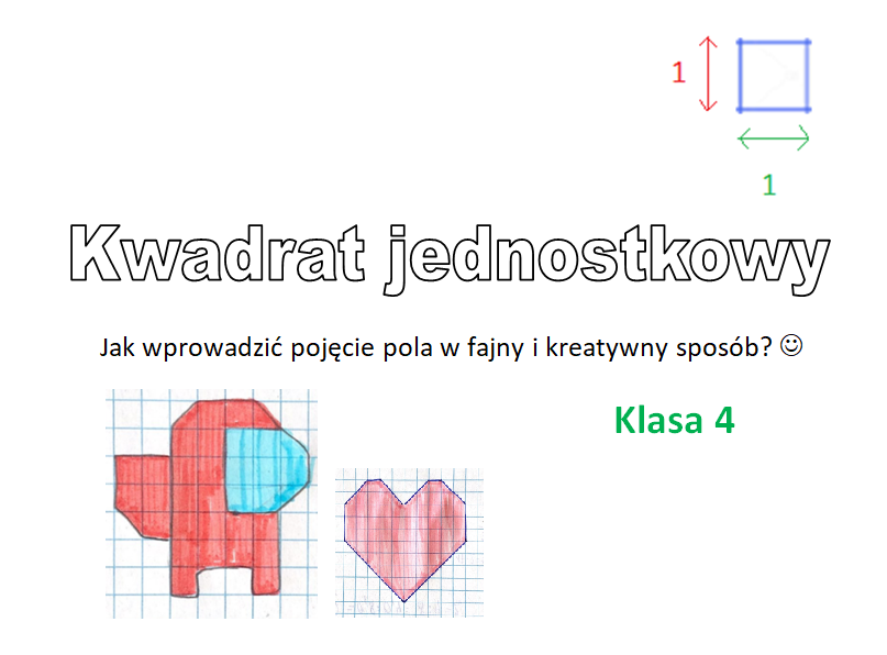 Kwadrat jednostkowy klasa 4. Pole figury / Pola figur - kreatywna lekcja