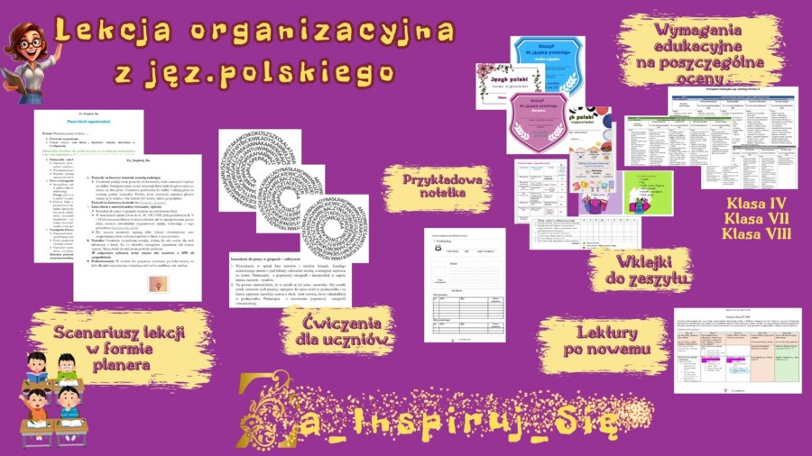Scenariusz lekcji jęz. polskiego dla klas IV-VIII- lekcje na początek roku szkolnego