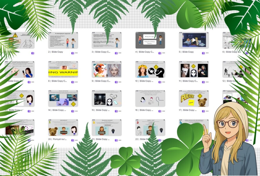 Prezentacja multimedialna w genial.ly „Czym jest cyberstalking?”. Edukacja zdrowotna. Klasa 4. Dział „Moje miejsce w internecie”.