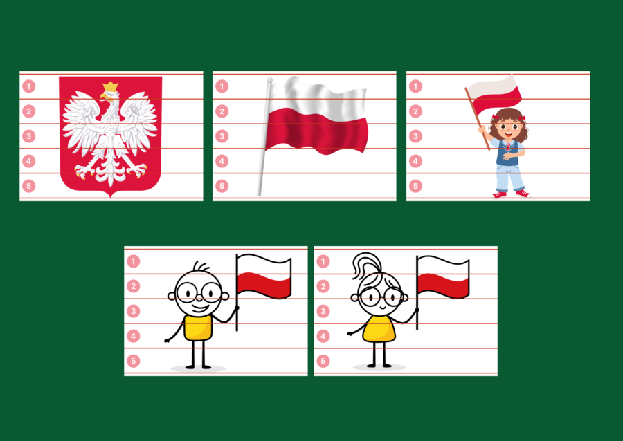 11 LISTOPADA – Święto Odzyskania Niepodległości - PUZZLE – biblioteka – świetlica – przedszkole – 10 wersji