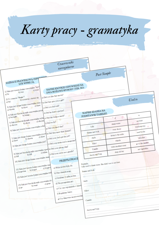 Brainy 7 unit 1 karty pracy z gramatyką oraz mailem