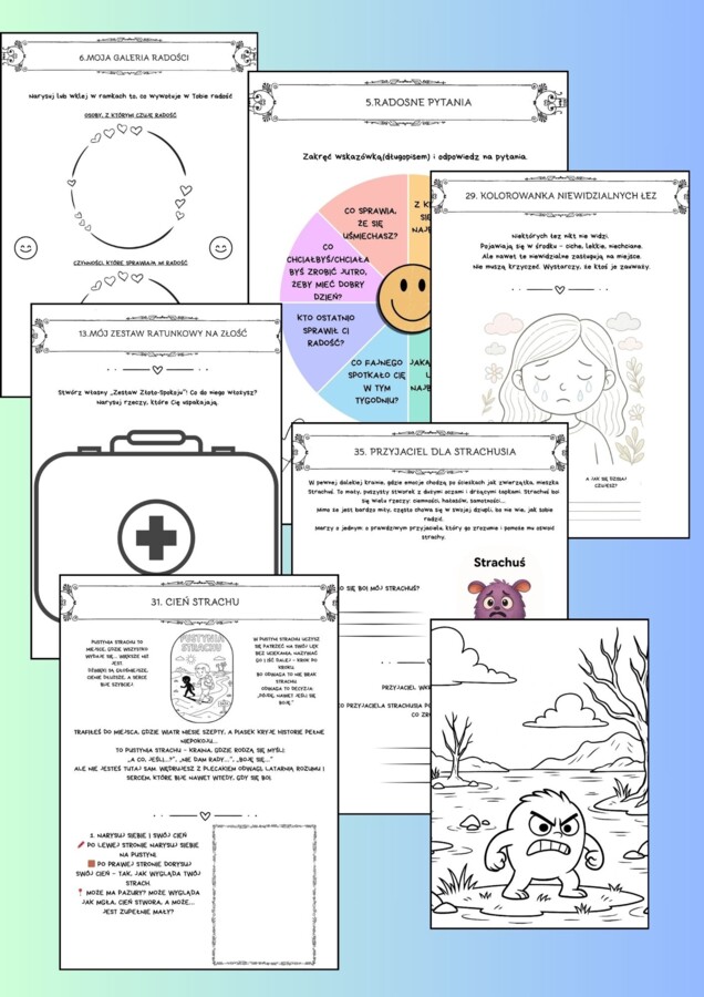 Tus-owe karty pracy KRAINA EMOCJI 1-4