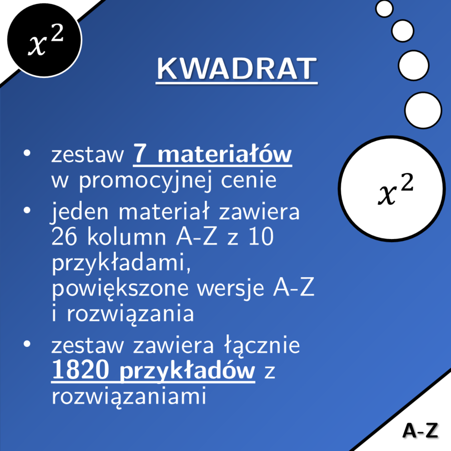Kwadrat | matematyka | zestaw promocyjny