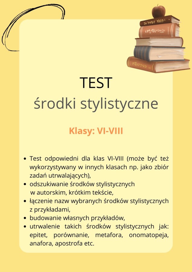Test - środki stylistyczne