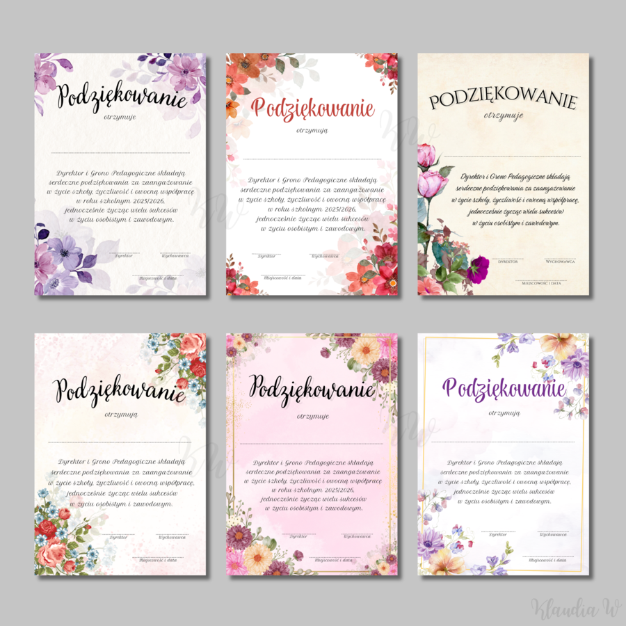 Podziękowania dla Rodziców - szkoła