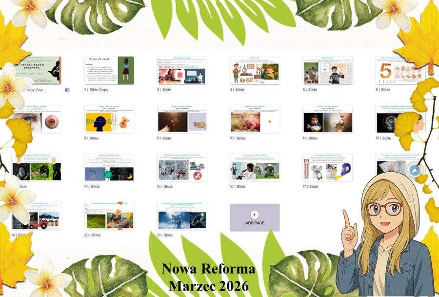 Prezentacja multimedialna w genial.ly do edycji „Badam przyrodę” wykonana na podstawie podręcznika „Przyroda” Nowa Era. Przyroda 4. Dział „Spotkanie z przyrodą”.