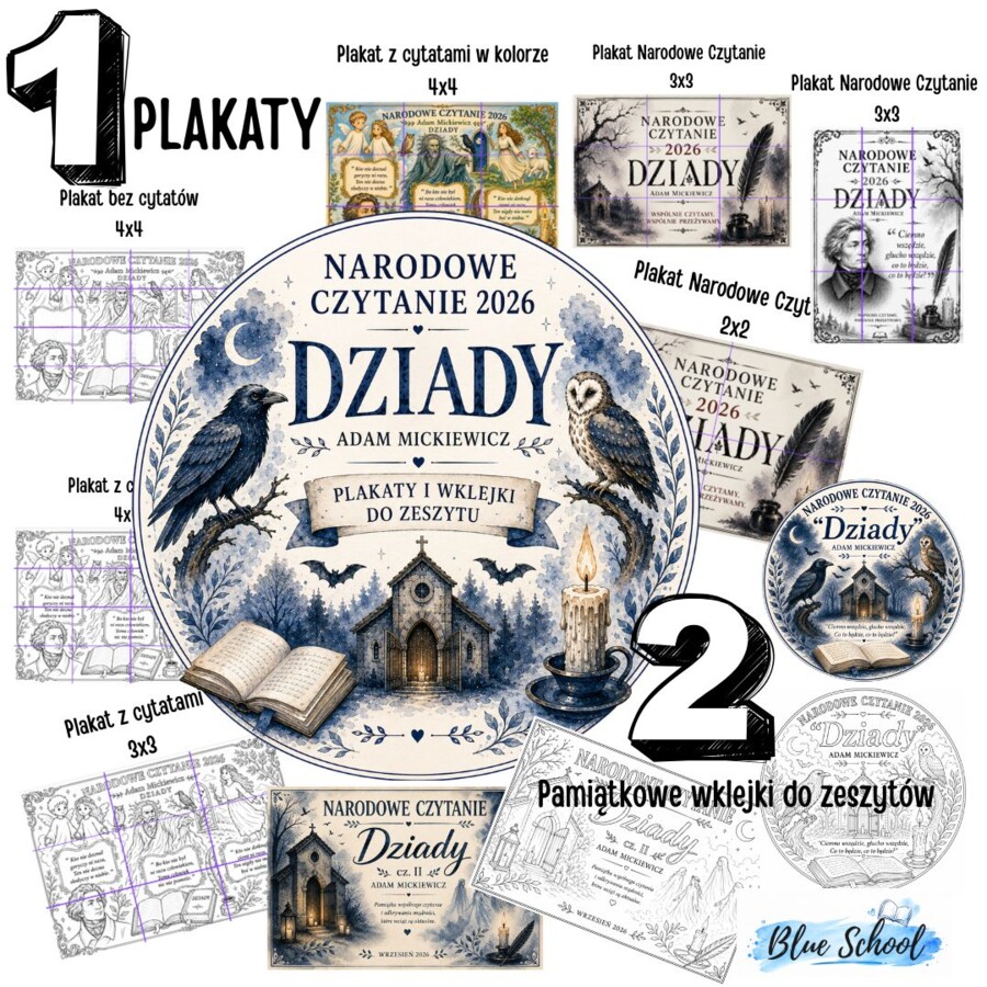 Narodowe Czytanie 2026 "Dziady" - plakaty