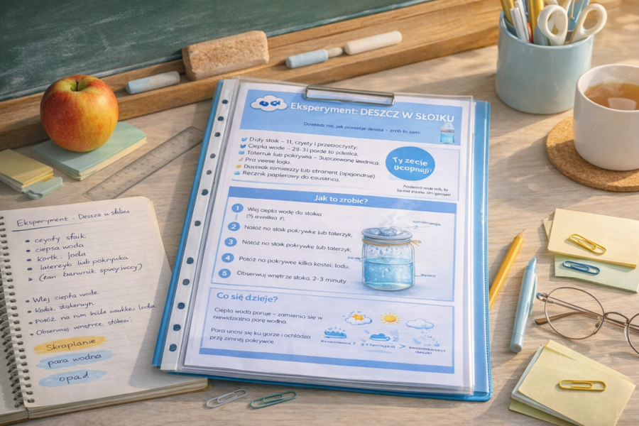 Eksperyment: deszcz w słoiku