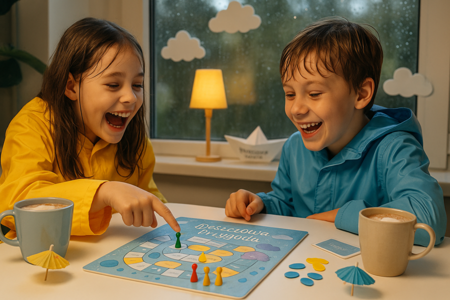 Gra planszowa „W deszczowym mieście”