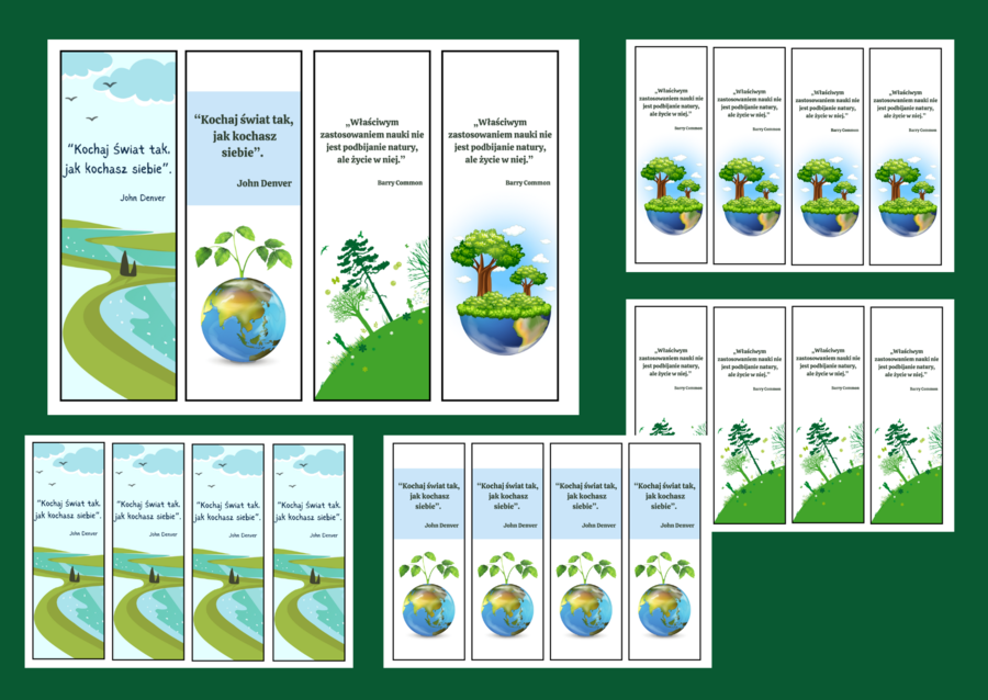 DZIEŃ ZIEMI – zakładki do książek – zakładka – biblioteka – wersja 4