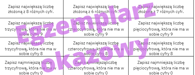 Gra planszowa: porównywanie liczb