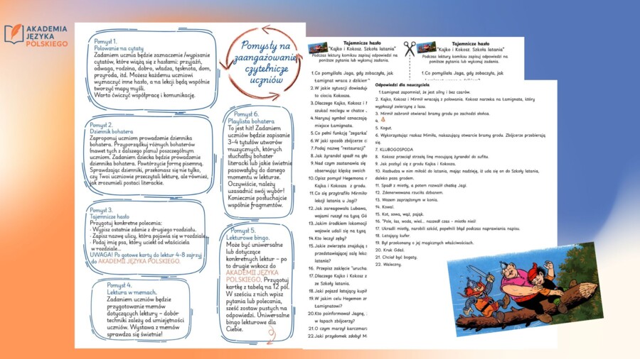 Kajko i Kokosz. Szkoła latania- pomysł na zaangażowanie czytelnicze uczniów