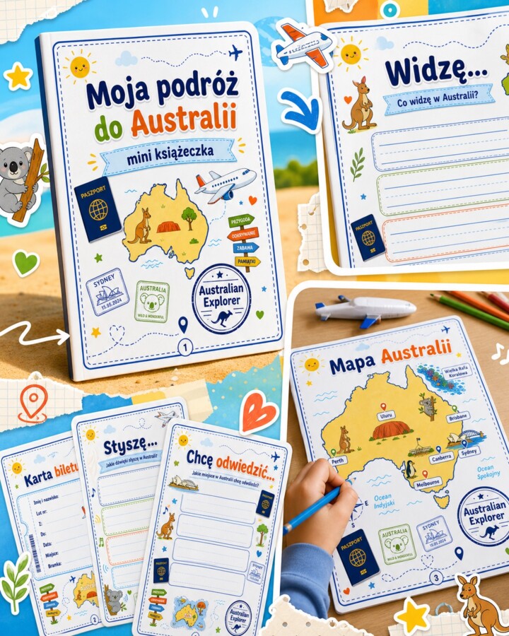Moja podróż do Australii. Mini-książeczka