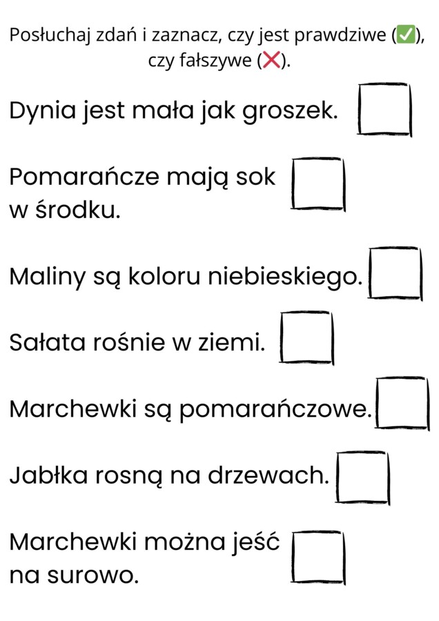 Czytanie ze zrozumieniem – prawda czy fałsz