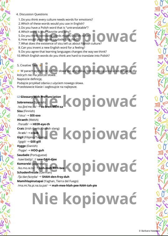 Karta Pracy Lost in Translation B1-B2 Czytanka