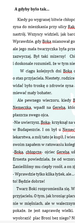 CHŁOPCY Z PLACU BRONI- ĆWICZENIE REDAKCYJNE- ALTERNATYWNE ZAKOŃCZENIE