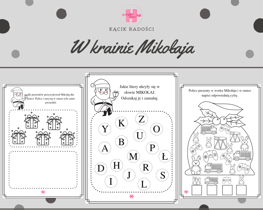 W krainie Mikołaja - zadania dla dzieci