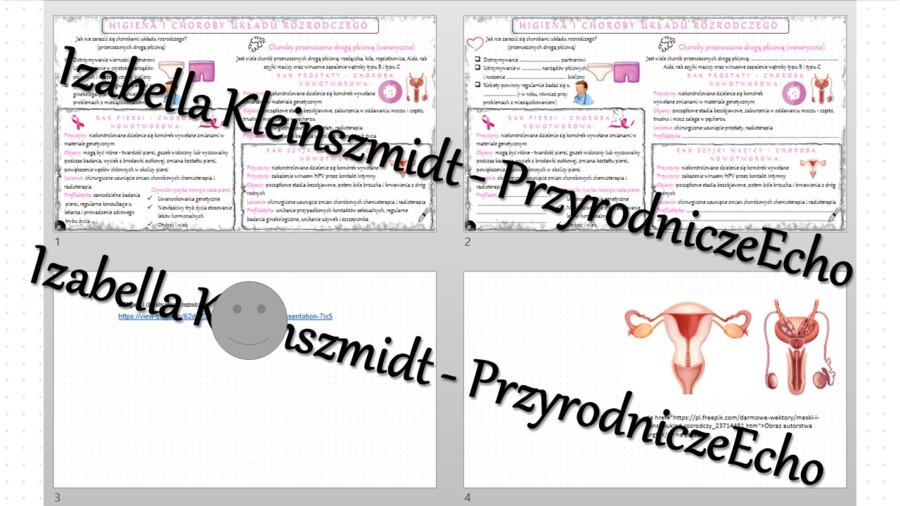 Minizestaw na temat „Higiena i choroby układu rozrodczego” – sketchnotka + karta pracy w power point + gratisowy link do prezentacji multimedialnej niekomercyjnej wykonanej w genial.ly do indywidualnego pobrania i użycia do celów niekomercyjnych. Biologi