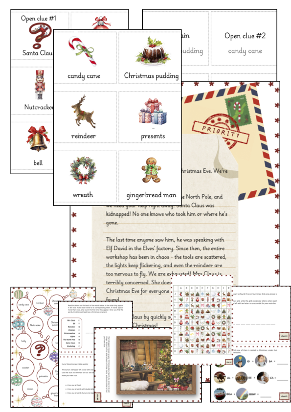 Christmas Escape Room - Rozwiąż świąteczne zadania, aby odnaleźć Mikołaja