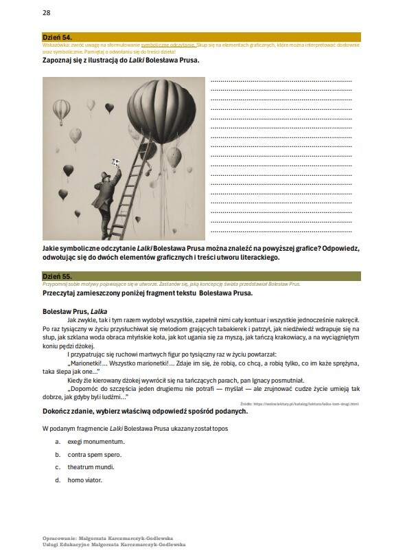 Zadania do matury pisemnej