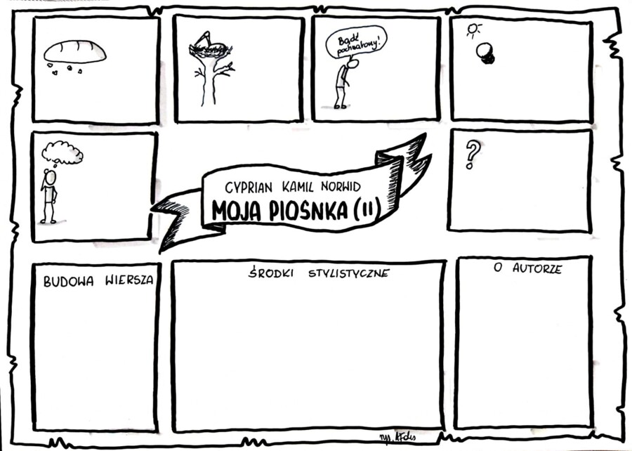 Karta pracy - "Moja piosnka (II)" Cyprian Kamil Norwid