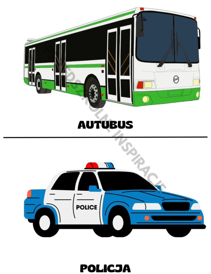 TRANSPORT- POJAZDY karty dydaktyczne