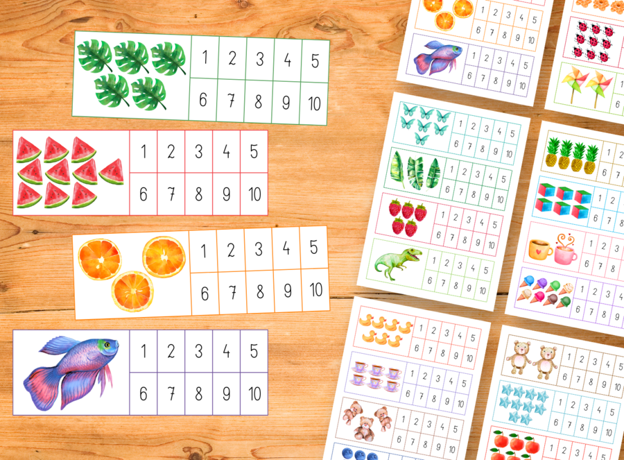 Policz i zaznacz - nauka liczenia od 1 do 10