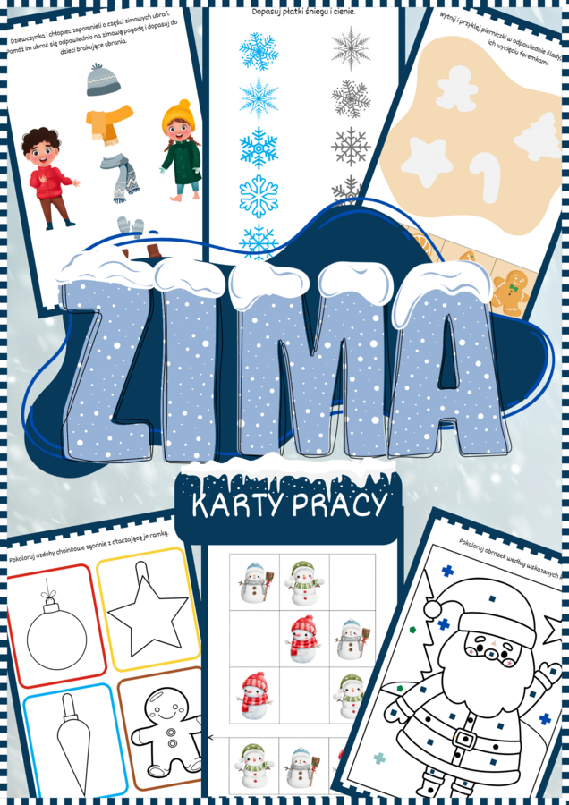 Karty pracy ZIMA/Mikołaj