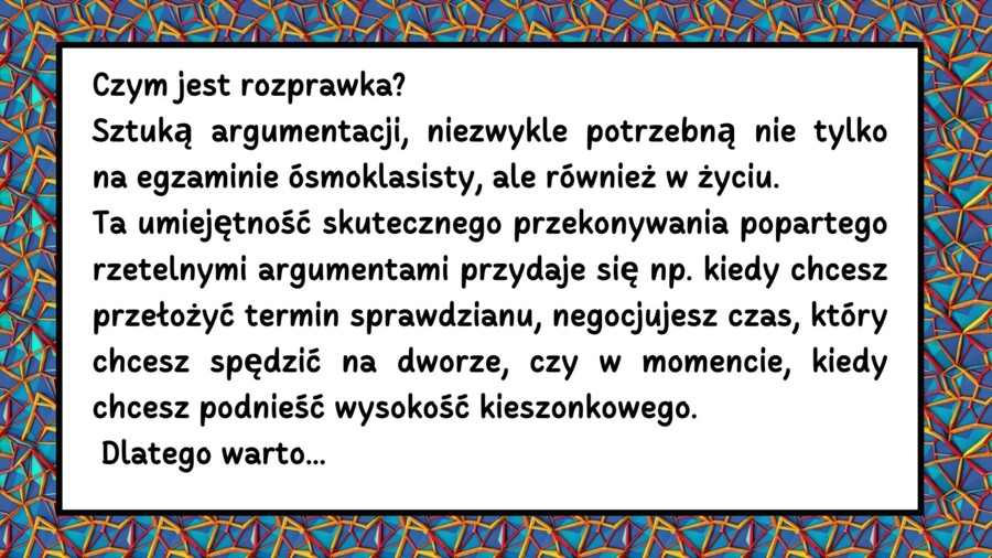 Rozprawka krok po kroku