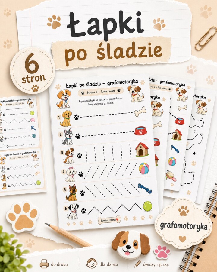 Łapki po śladzie — grafomotoryka