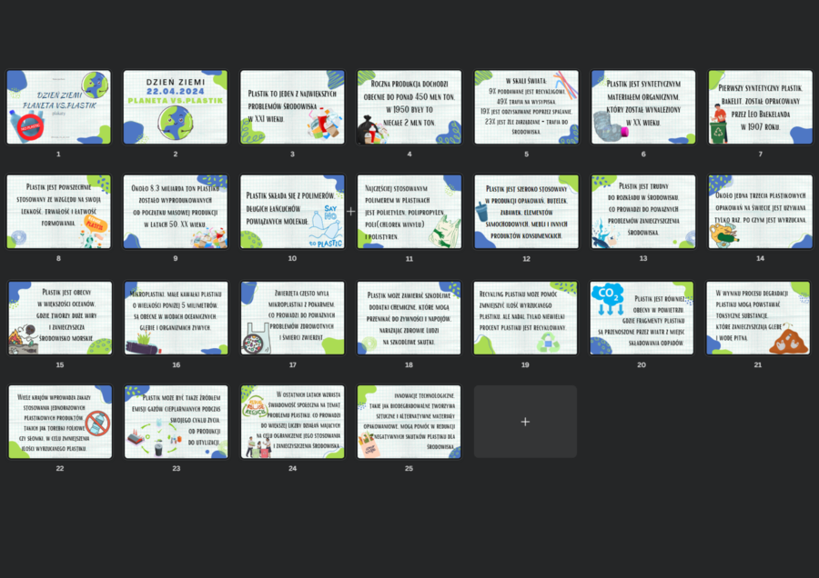 Dzień Ziemi - plakaty plastik