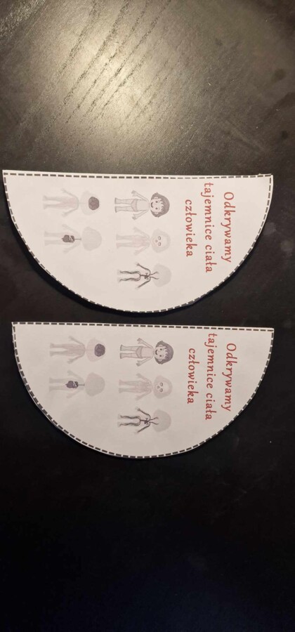 Karty pracy i sketchnotki do wykonania okrągłej książeczki. Układu narządów człowieka. Przyroda 4, „Odkrywamy tajemnice ciała człowieka”.