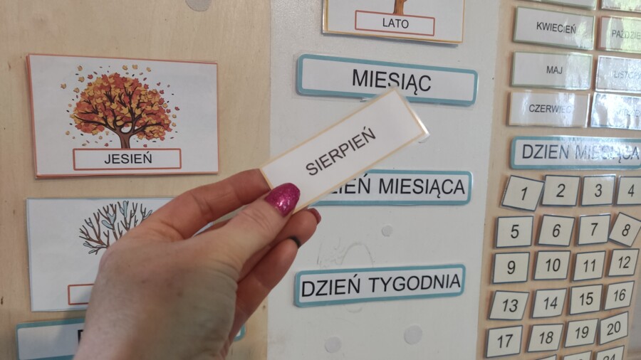 Kalendarz do przedszkola lub szkoły