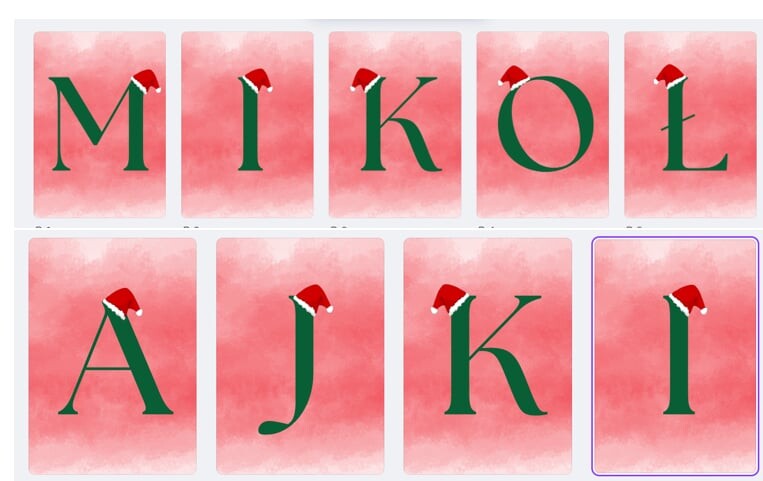 MIKOŁAJKI - GIRLANDA NAPIS