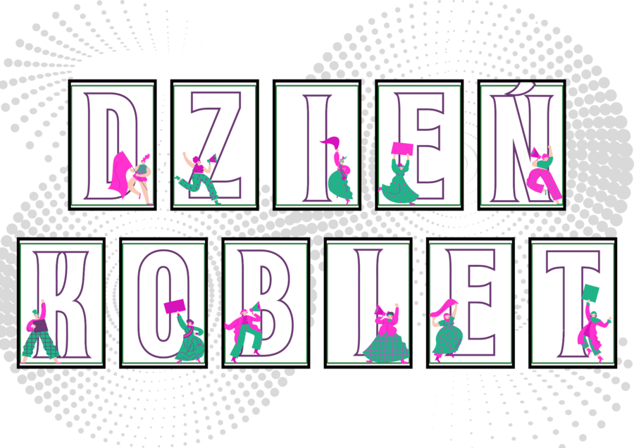 DZIEŃ KOBIET – napis na gazetkę na tablicę szkolną