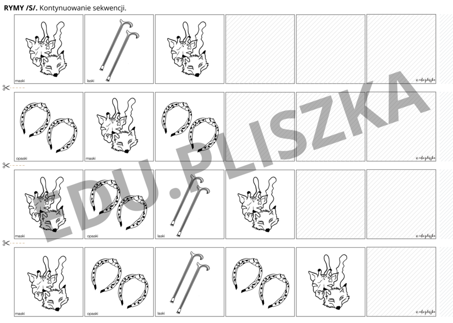 Sekwencje i rymy z głoskami syczącymi (c, s)