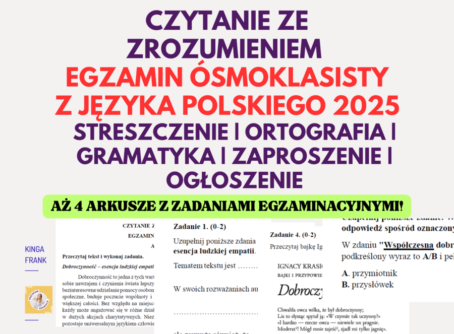 CZYTANIE ZE ZROZUMIENIEM + KLUCZ ODPOWIEDZI! Egzamin ósmoklasisty 2025! #ogłoszenie #zaproszenie #ortografia #interpunkcja #streszczenie #egzaminósmoklasisty #kluczodpowiedzi