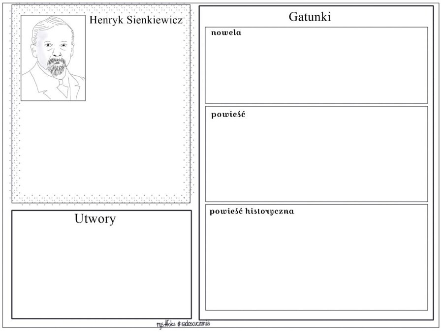 Karta pracy - Henryk Sienkiewicz