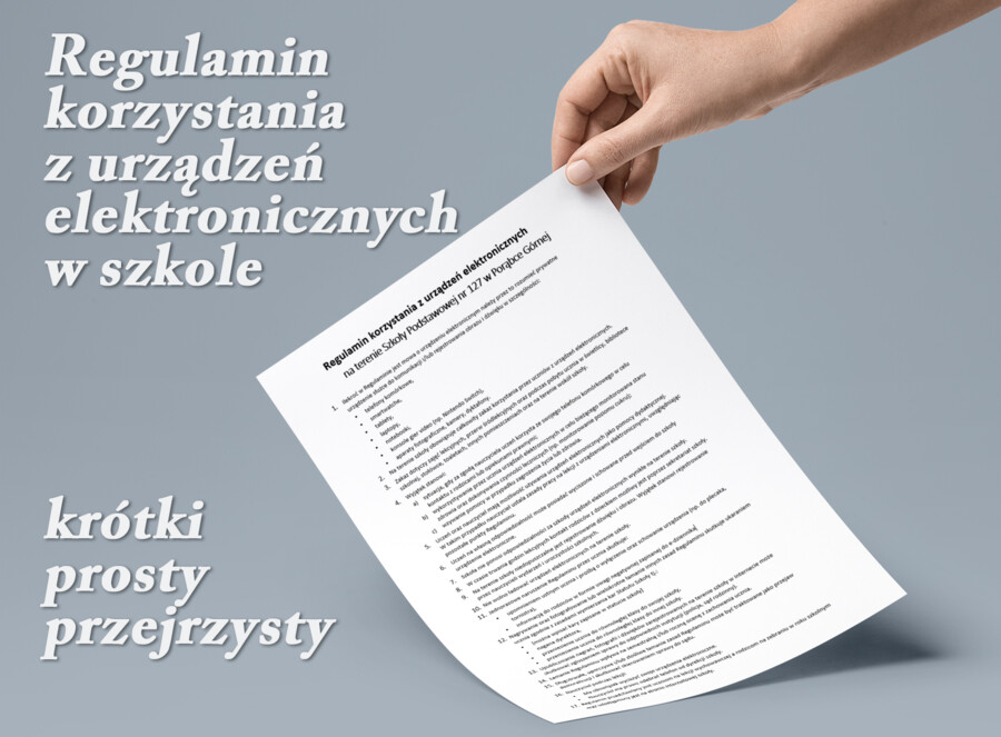 Regulamin korzystania z urządzeń elektronicznych na terenie szkoły