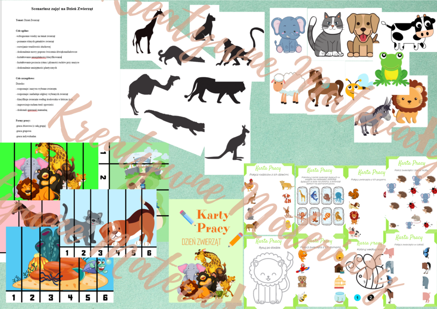 Dzień Zwierząt (scenariusz zajęć + materiały)
